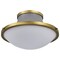 Nuvo Lafayette 1-Light Flush Mount 18 in. Gray/Natural Brass White Opal Glass 60/7916 - alternate 7